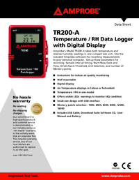 Thumbnail of document Data Sheet - TR200-A Temperature and Relative Humidity Data Logger